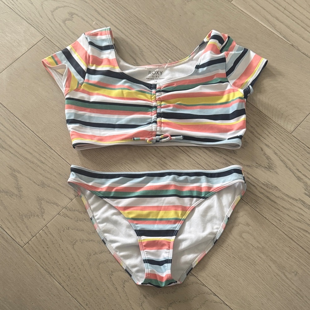 Roxy Kids Colorful Striped Bikini Set